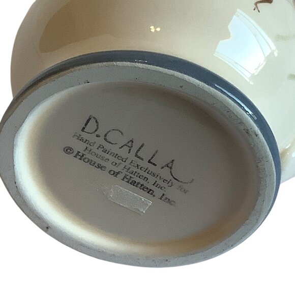 House of Hatten Hand-Painted Creamer Mini Pitcher Strawberry Bee Design D. Calla - Picture 4 of 6